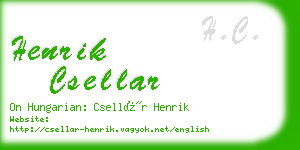 henrik csellar business card